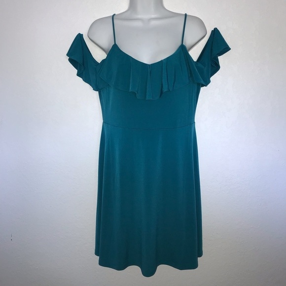 COPY - 2/$25 Express Stretch Cold Shoulder Ruffle Dress - Picture 3 of 7